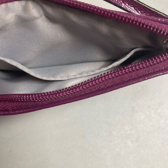 COACH Magneta Patent Leather Wristlet Purple/Pink 4X6 - Picture 7 of 10